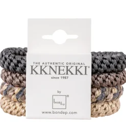 Hårelastikker|Hårpynt*Kknekki Hårelastikker - 4-pak - Beige/Brown/Black
