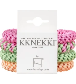Hårelastikker*Kknekki Hårelastikker - 4-pak - Pink/Orange/Grøn