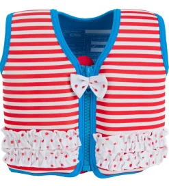Svømmeveste*Konfidence Svømmevest - Original - Marthas Red Stripe Frills