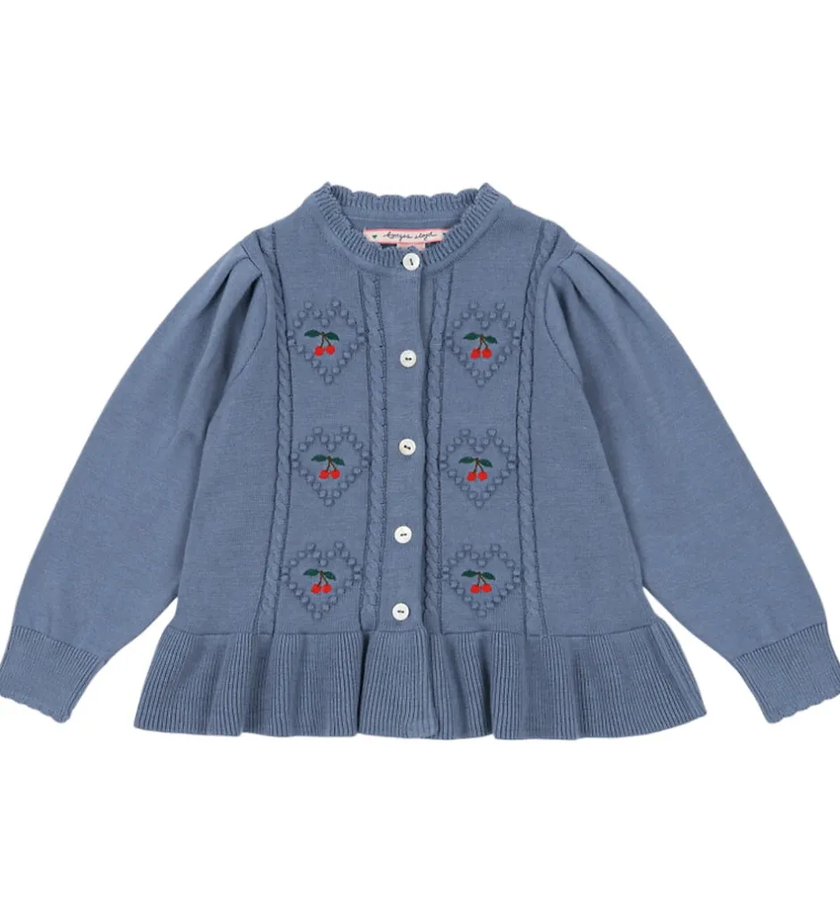 Børn Konges Sløjd Cardigan - Strik - Soleil - Country Blue