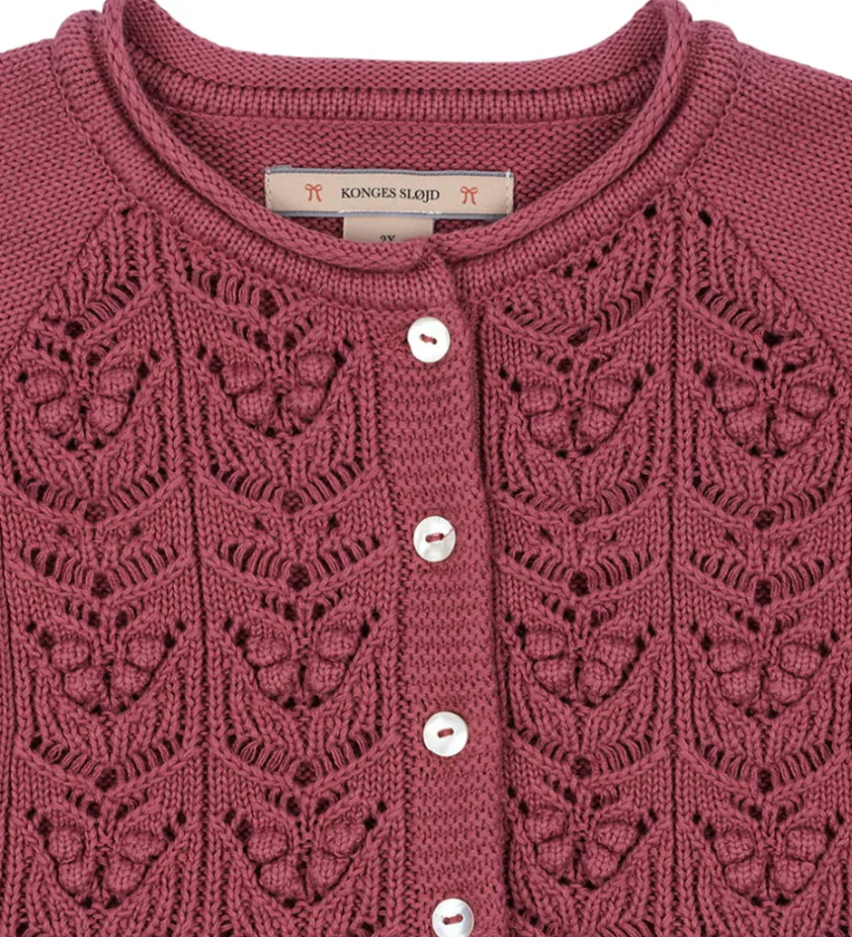 Striktrøjer*Konges Sløjd Cardigan - Strik - Cabby - Deco Rose