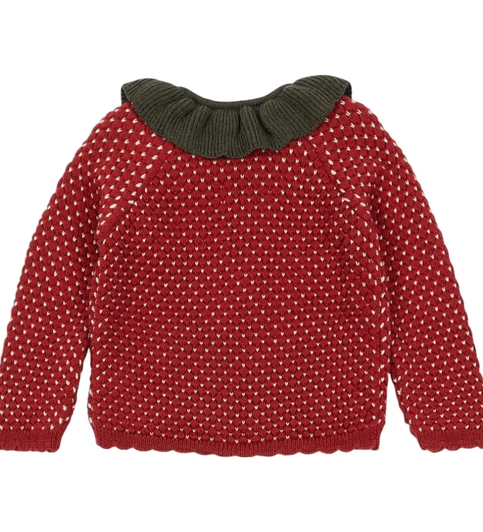 Børn Konges Sløjd Cardigan - Uld - Strik - Strawberry - Barbados Cher