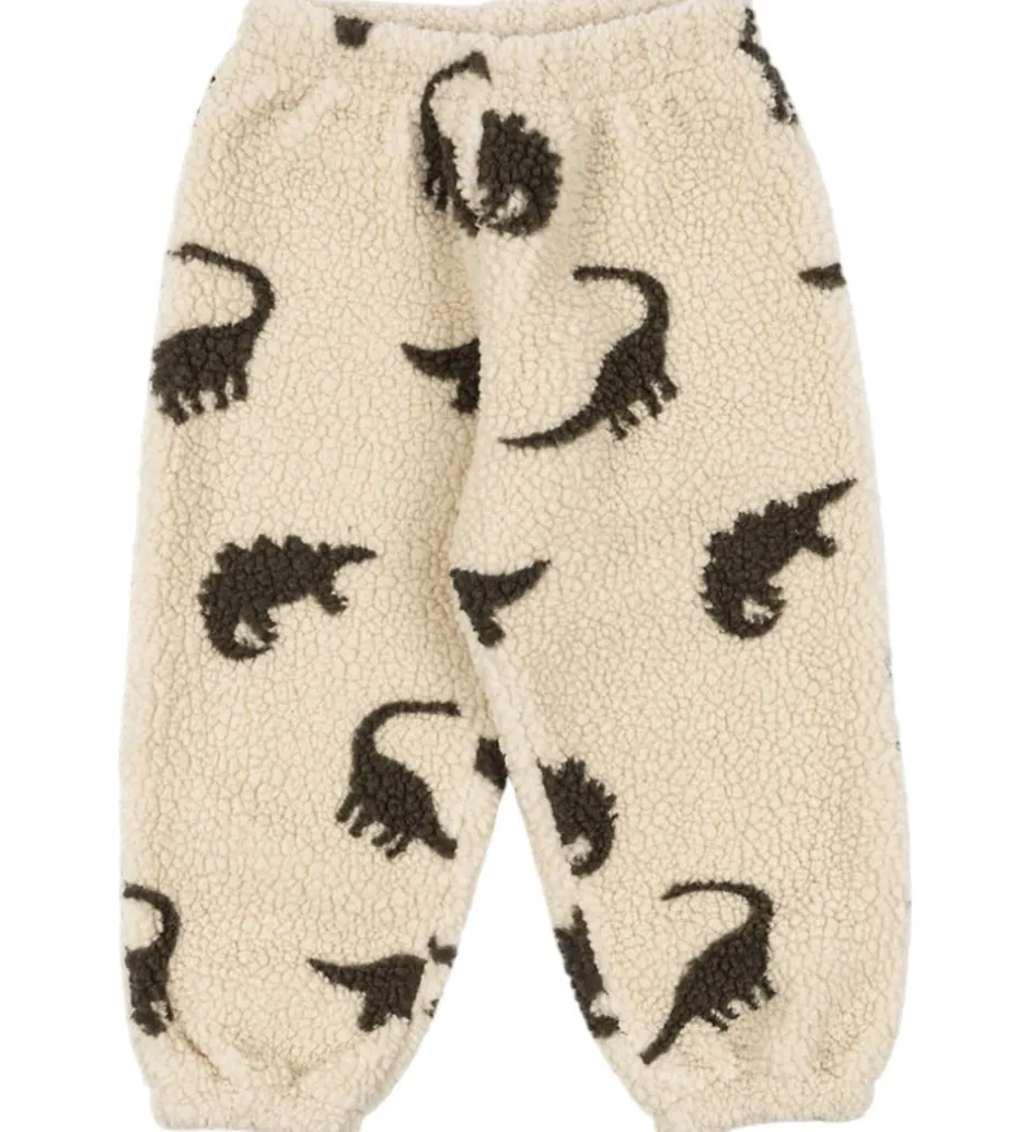Fleece*Konges Sløjd Fleecebukser - Jody - Dino Silhouette