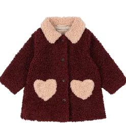 Fleece*Konges Sløjd Fleecefrakke - Teddy - Calin - Cabernet