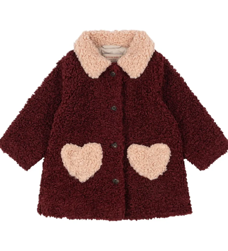 Fleece*Konges Sløjd Fleecefrakke - Teddy - Calin - Cabernet