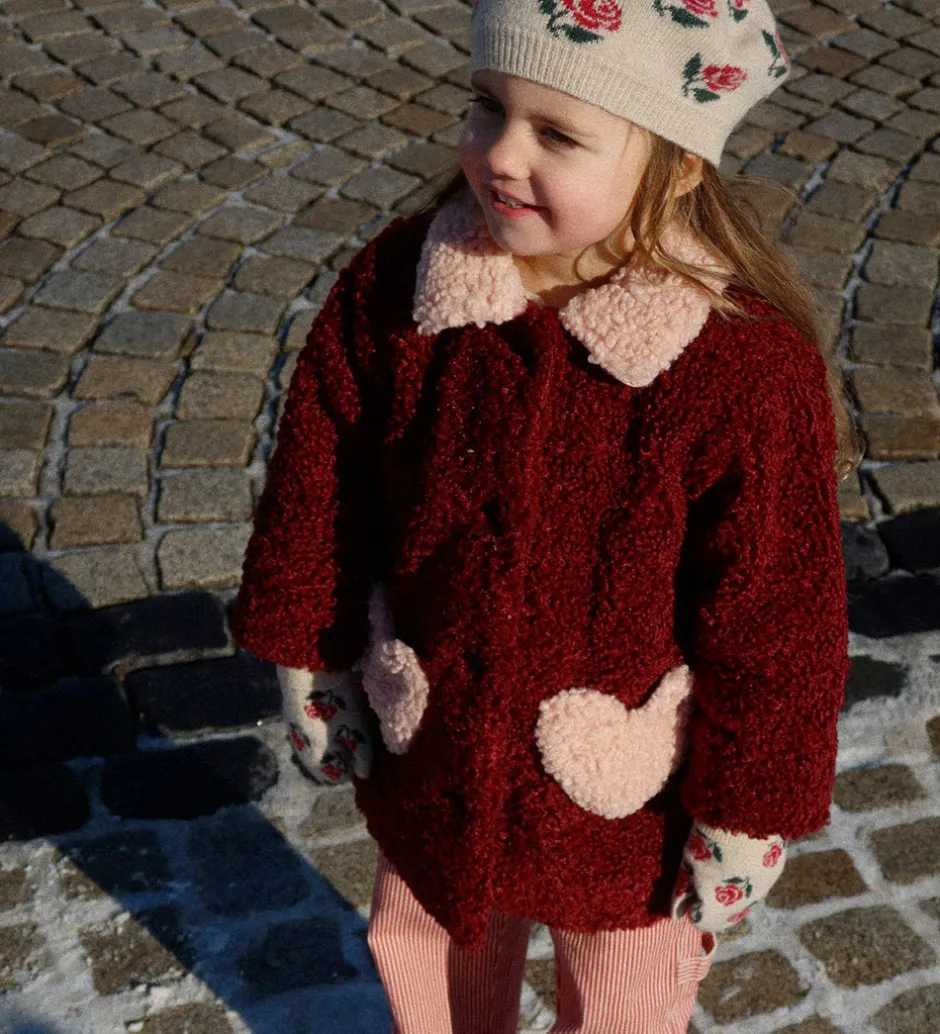 Fleece*Konges Sløjd Fleecefrakke - Teddy - Calin - Cabernet
