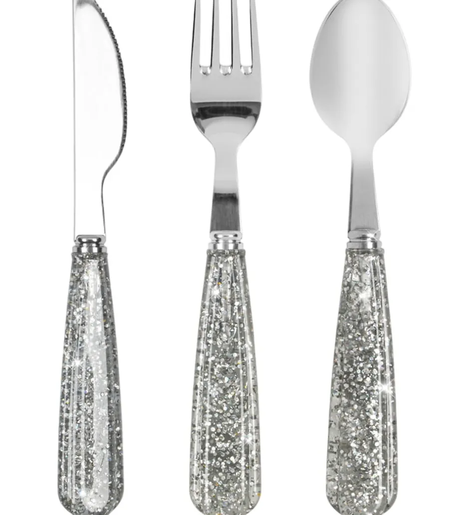 Børnebestik*Konges Sløjd Glimmerbestik - 3-dele - Sparkling Blue