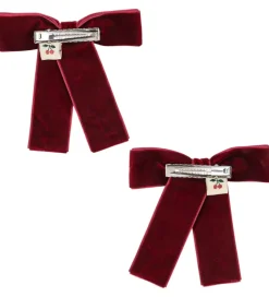 Hårpynt*Konges Sløjd Hårsløjfer - 8 cm - Juliette - 2-pak - Rio Red