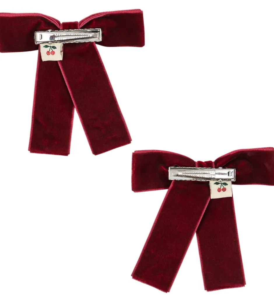 Hårpynt*Konges Sløjd Hårsløjfer - 8 cm - Juliette - 2-pak - Rio Red