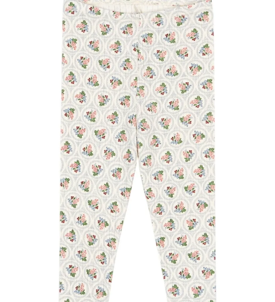 Børn Konges Sløjd Leggings - Minnie - Verona Blues m. Hulmønster