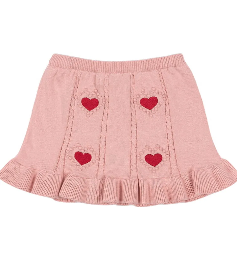 Nederdele*Konges Sløjd Nederdel - Strik - Soleil - Silver Pink