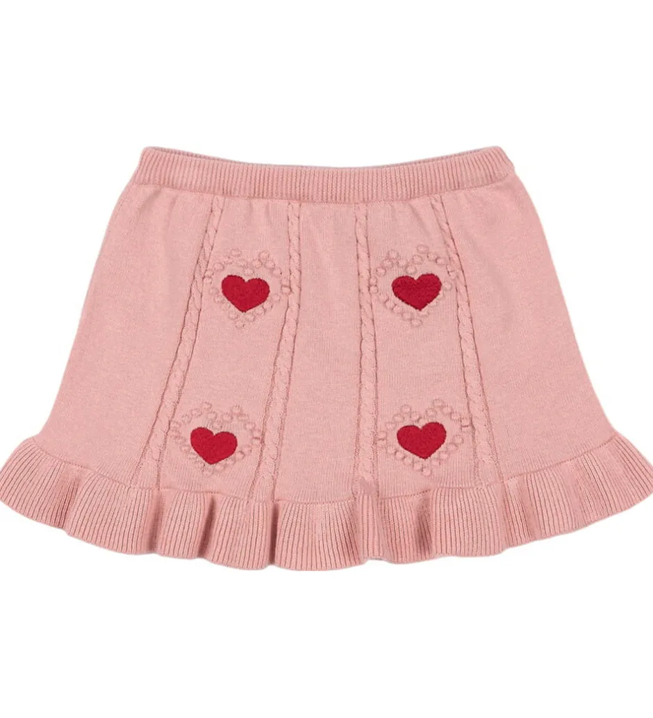 Nederdele*Konges Sløjd Nederdel - Strik - Soleil - Silver Pink