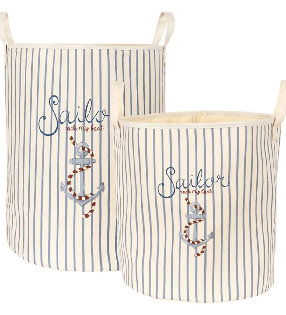 Kurve|Opbevaring*Konges Sløjd Opbevaringskurve - 2 stk. - Sailor Stripe