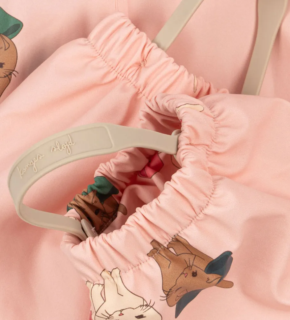 Regntøj*Konges Sløjd Regntøj m. Seler/Fleece - PU - Palme - Bow Kitty Pi