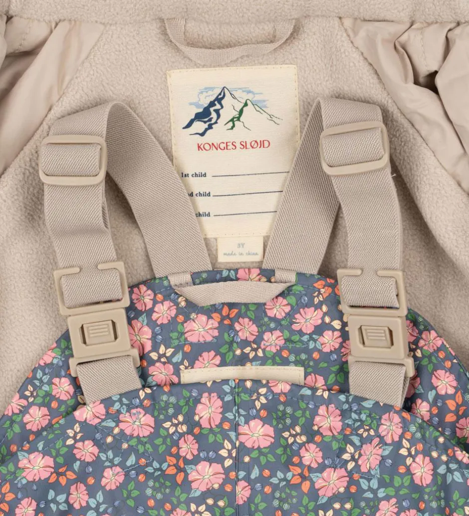Regntøj*Konges Sløjd Regntøj m. Seler/Fleece - PU - Palme - Kyoto