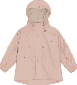 Regntøj*Konges Sløjd Regntøj m. Seler/Fleece - PU - Rainy Palme - Cherry