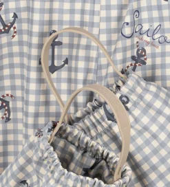 Børn Konges Sløjd Regntøj m. Seler/Fleece - PU - Palme - Sailor Check