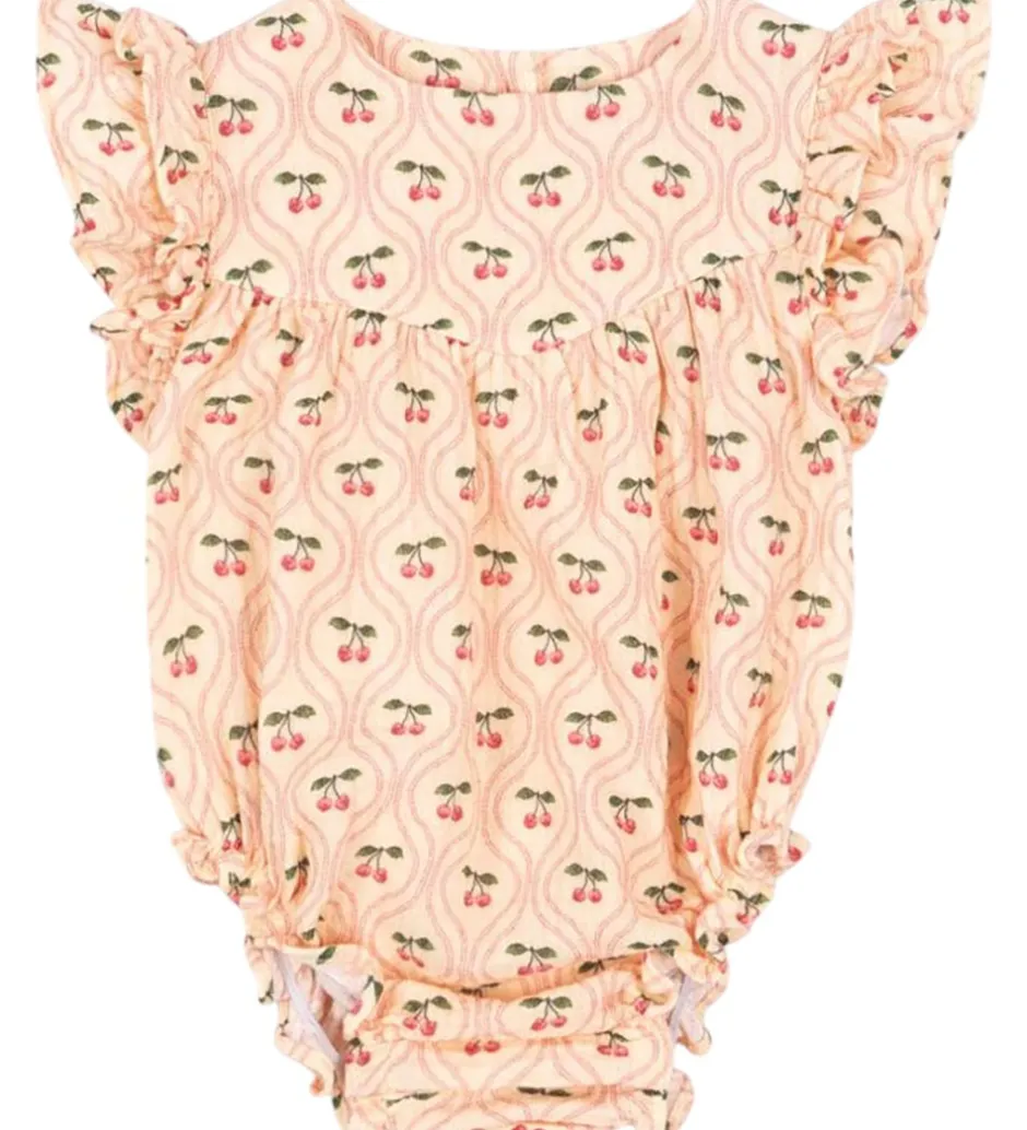 Sommerdragter*Konges Sløjd Sommerdragt - Musselin - Coco - Cherry Pink Motif