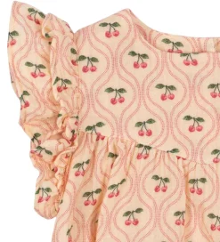 Sommerdragter*Konges Sløjd Sommerdragt - Musselin - Coco - Cherry Pink Motif