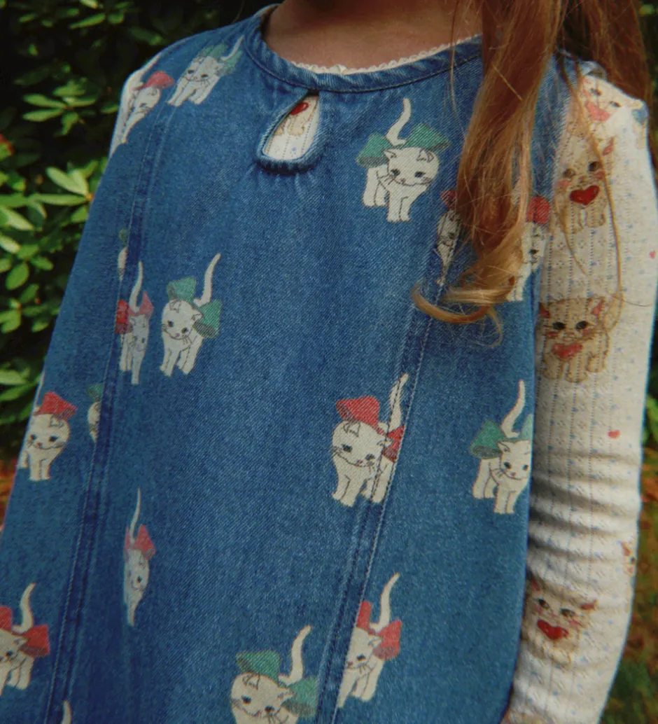 Kjoler*Konges Sløjd Spencer - Magot - Bow Kitty Denim