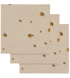 Stofbleer*Konges Sløjd Stofbleer - 65x65 cm - 3-pak - Lemon