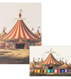 Malebog*Konges Sløjd Tegneblok m. Farver - 10 stk. - Cirkus