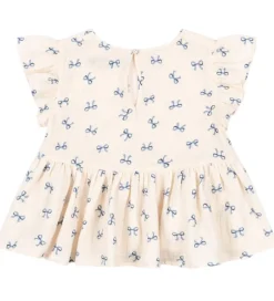 Børn Konges Sløjd Top - Musselin - Coco - Bow Bleu