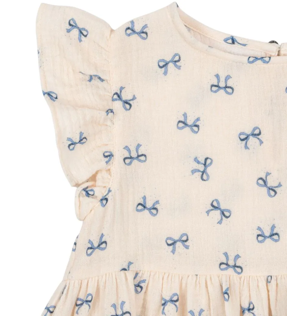 Børn Konges Sløjd Top - Musselin - Coco - Bow Bleu