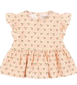Børn Konges Sløjd Top - Musselin - Coco - Cherry Pink Motif