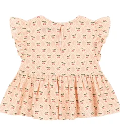 Børn Konges Sløjd Top - Musselin - Coco - Cherry Pink Motif