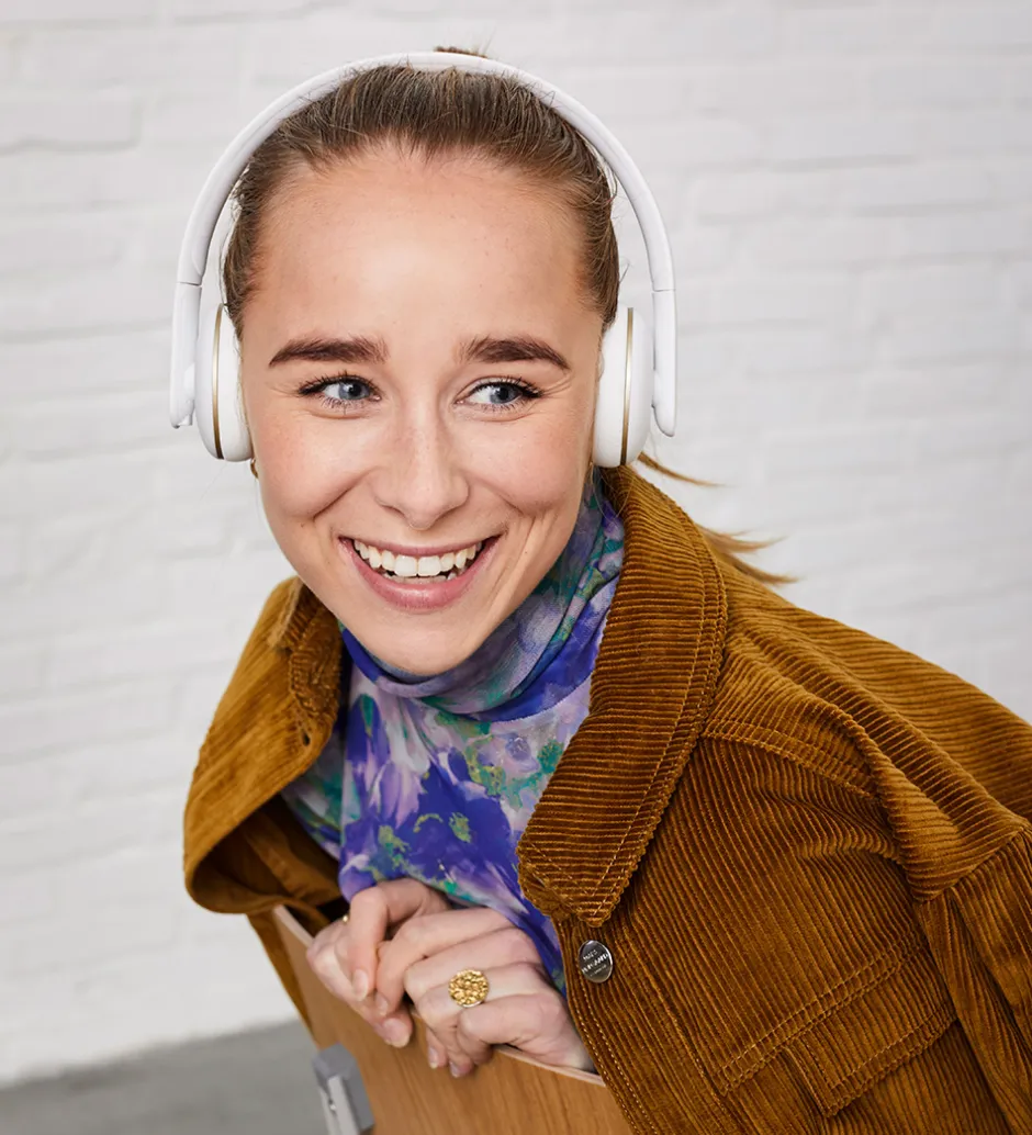 Høretelefoner*Kreafunk Høretelefoner - aHEAD 2 - Hvid
