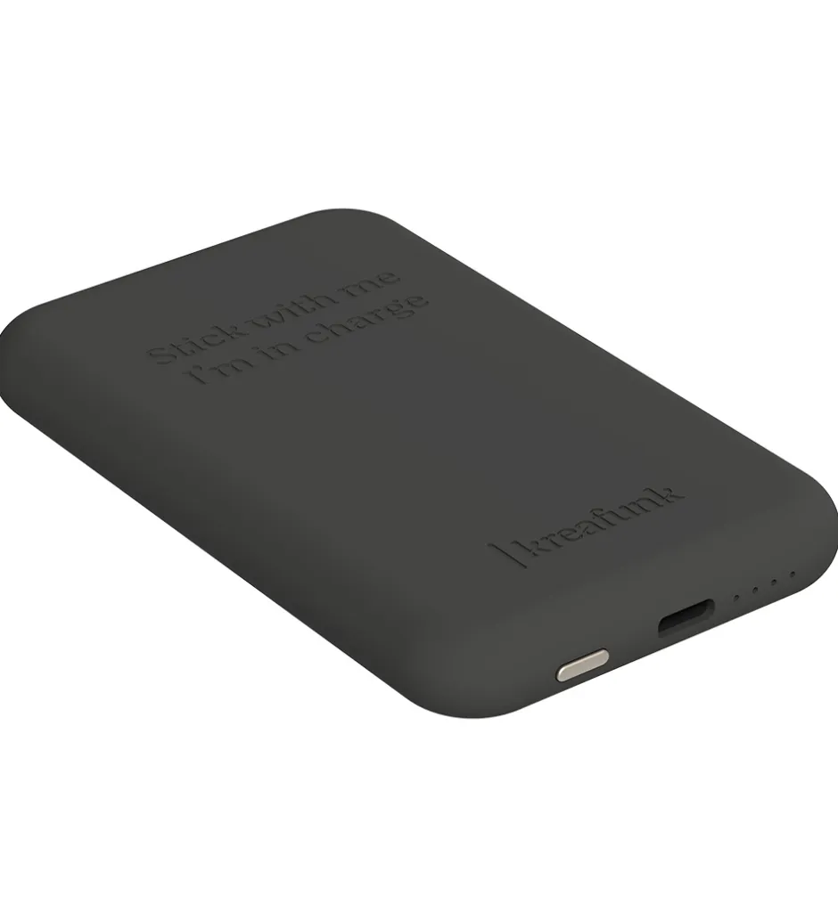 Powerbanks*Kreafunk Oplader - toCHARGE QI - Sort