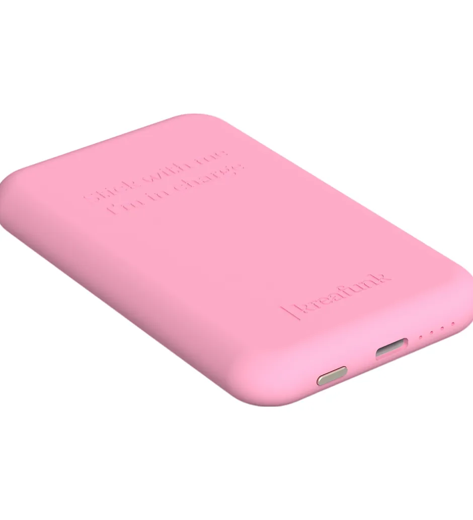 Powerbanks*Kreafunk Powerbank - toCHARGE Qi - Fresh Pink - 5.000mAh