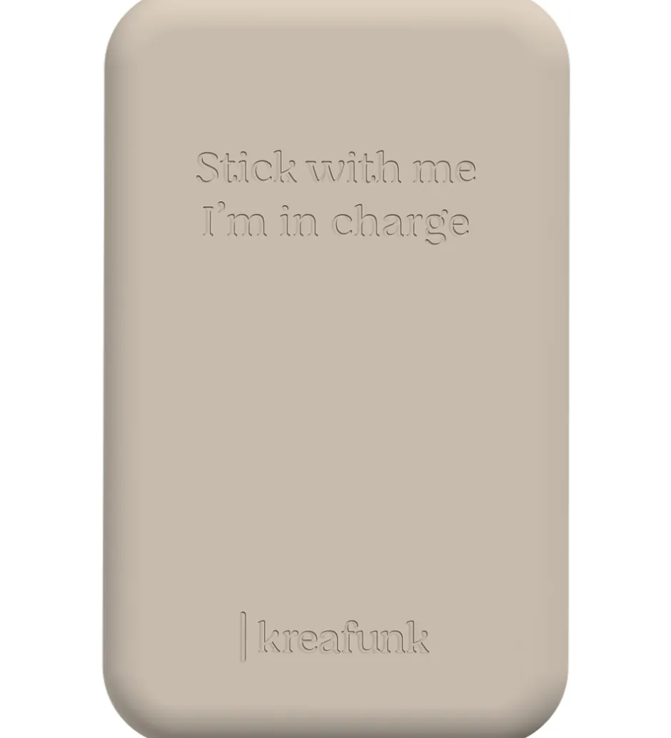 Powerbanks*Kreafunk Powerbank - toCHARGE Qi - Ivory Sand - 5.000mAh