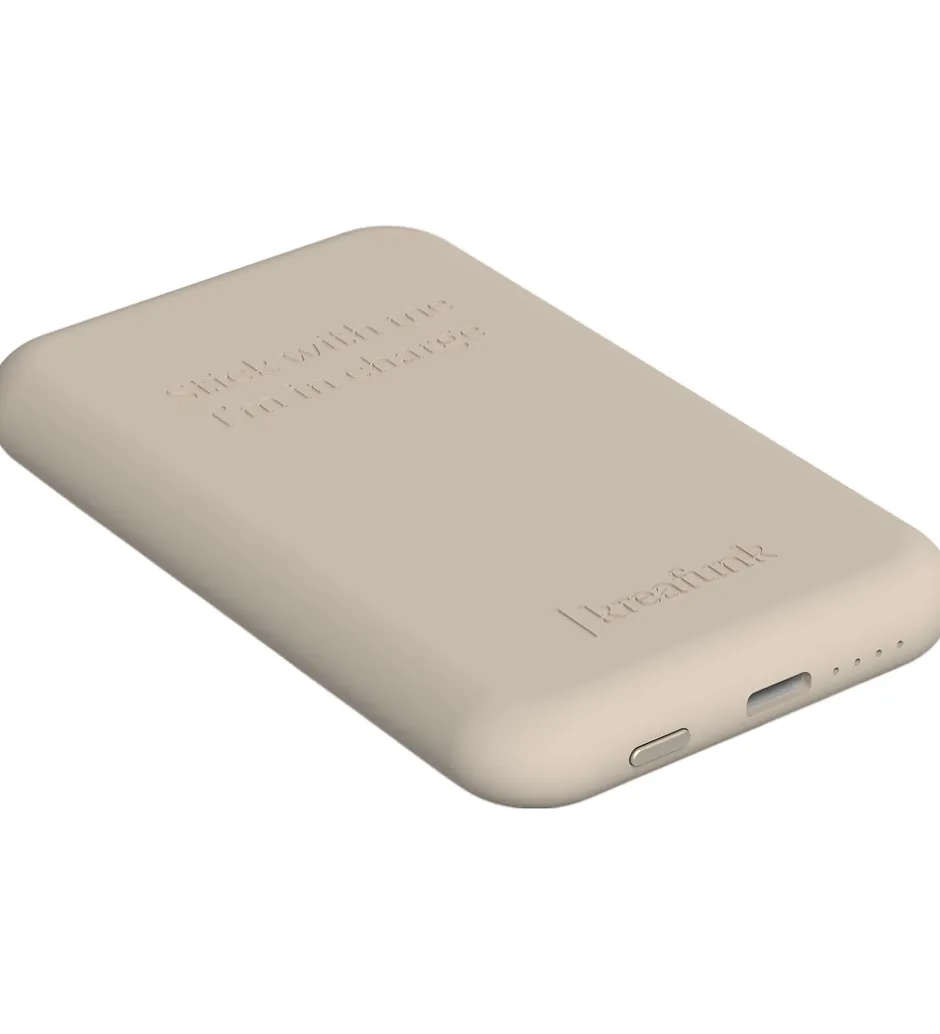 Powerbanks*Kreafunk Powerbank - toCHARGE Qi - Ivory Sand - 5.000mAh