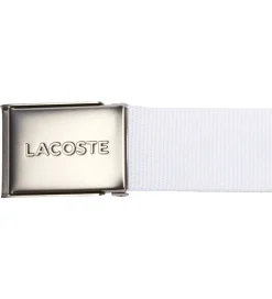 Bælter*Lacoste Bælte - Woven Strap - Hvid m. Logo
