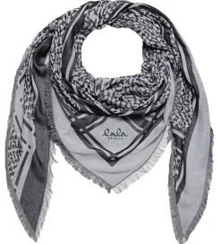 Tørklæder*Lala Berlin Tørklæde - Triangle Tilda - Swoosh Black/White