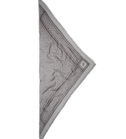 Tørklæder*Lala Berlin Tørklæde - Triangle Tilda - Swoosh Light Blue/Brown