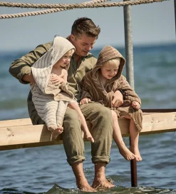 Babyhåndklæde- Og Poncho|Håndklæder*Leander Babyhåndklæde - Hoodie - 80x80 cm - Cappuccino