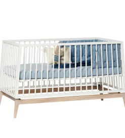 Senge*Leander Luna Babyseng - 140x70 - Hvid/Eg
