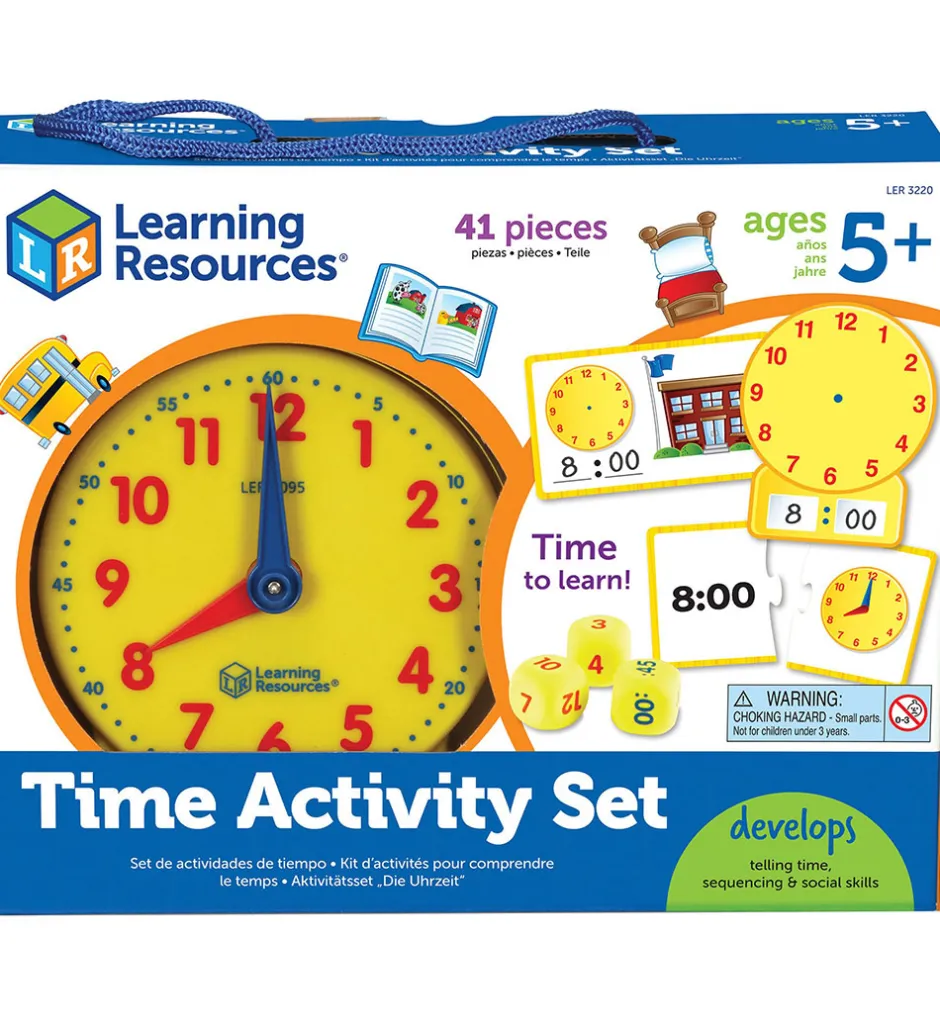 Learning Resources Aktivitetslegetøj - Lær Klokken - 41 Dele