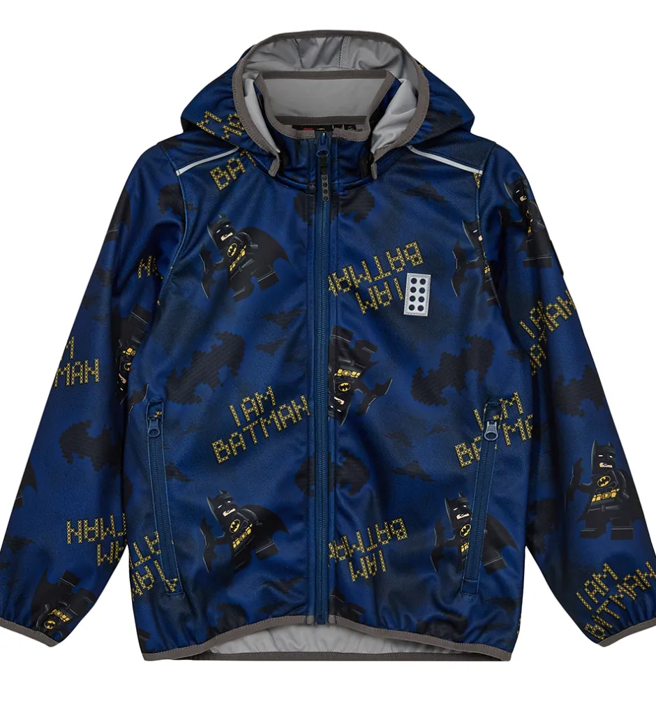 Softshell*LEGO® Wear LEGO® Batman Softshelljakke - LWScout 201 - Mørkeblå m. Print
