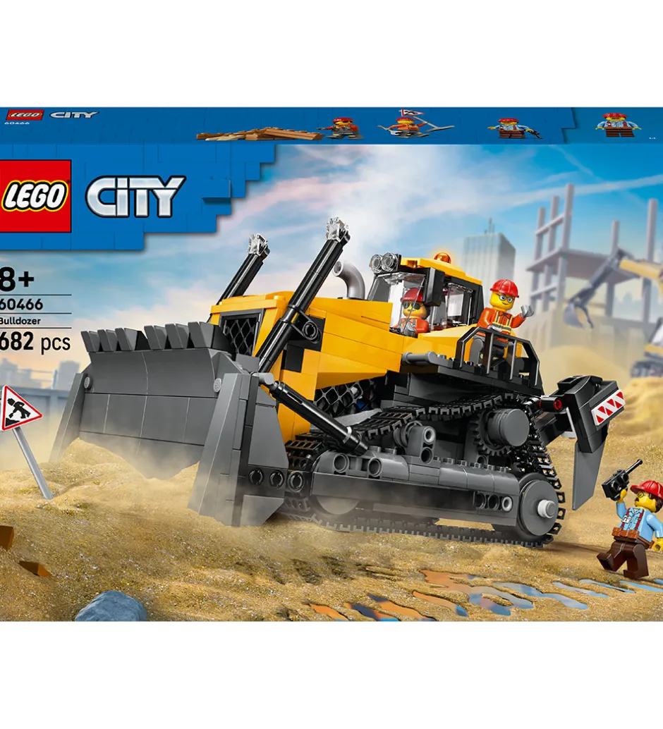 Lego®|Byg Og Klodser*LEGO® City - Gul bulldozer 60466 - 682 dele