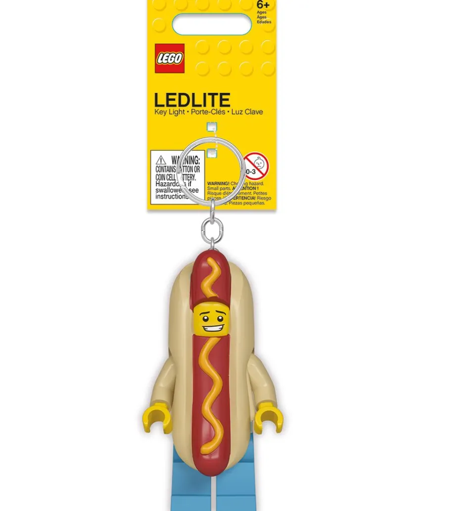 LEGO® Nøglering m. Lommelygte - Hot Dog Man