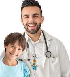 LEGO® Nøglering m. Lommelygte - Male Doctor