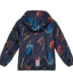 Børn LEGO® Wear LEGO® Ninjago Softshelljakke - LWSaku 602 - Koksgrå m. Ninjaer