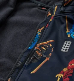 Børn LEGO® Wear LEGO® Ninjago Softshelljakke - LWSaku 602 - Koksgrå m. Ninjaer