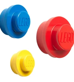Knager*LEGO® Storage Knagerækkesæt - 3 stk - 10/8/5 cm - Gul/Blå/Rød