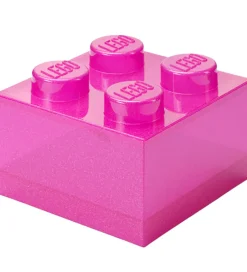 Bokse Og Kasser|Opbevaring*LEGO® Storage Opbevaringsboks - 4 Knopper - Glitter Medium Viole