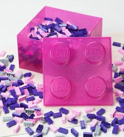 Bokse Og Kasser|Opbevaring*LEGO® Storage Opbevaringsboks - 4 Knopper - Glitter Medium Viole